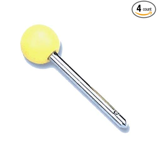 SB Distribution Ltd. Pin, Tensile - 3/8 Diameter Steel Shaft - Universal Weight Stack SELECTOR KEY - w/YELLOW 1-7/16 Jumbo Round Knob | DETENT Hitch Locking - 2-1/2 to 5-1/2 Locking Space.